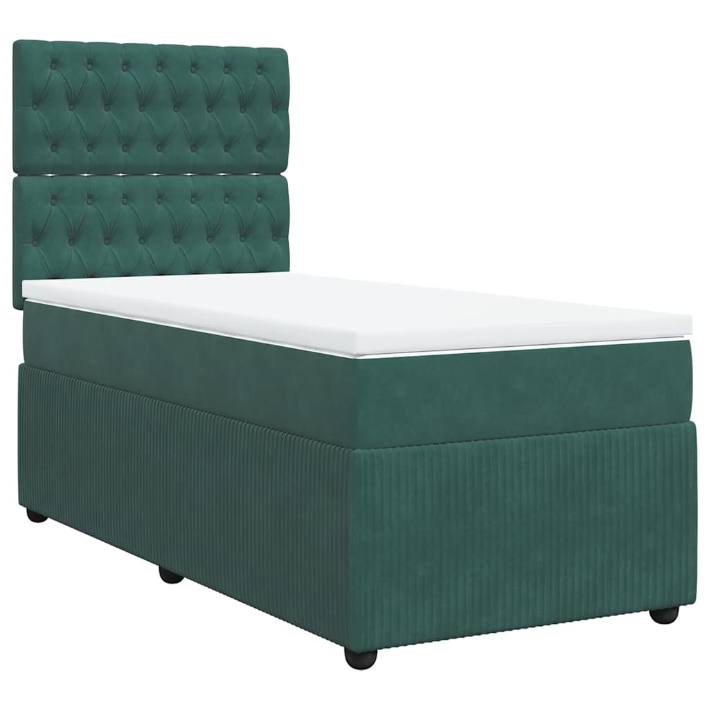 Sommier à lattes de lit et matelas Vert foncé 80x200 cm Velours - XIOS