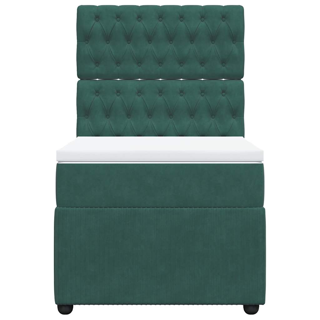 Sommier à lattes de lit et matelas Vert foncé 80x200 cm Velours - XIOS