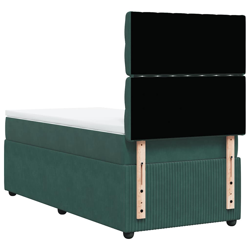 Sommier à lattes de lit et matelas Vert foncé 80x200 cm Velours - XIOS