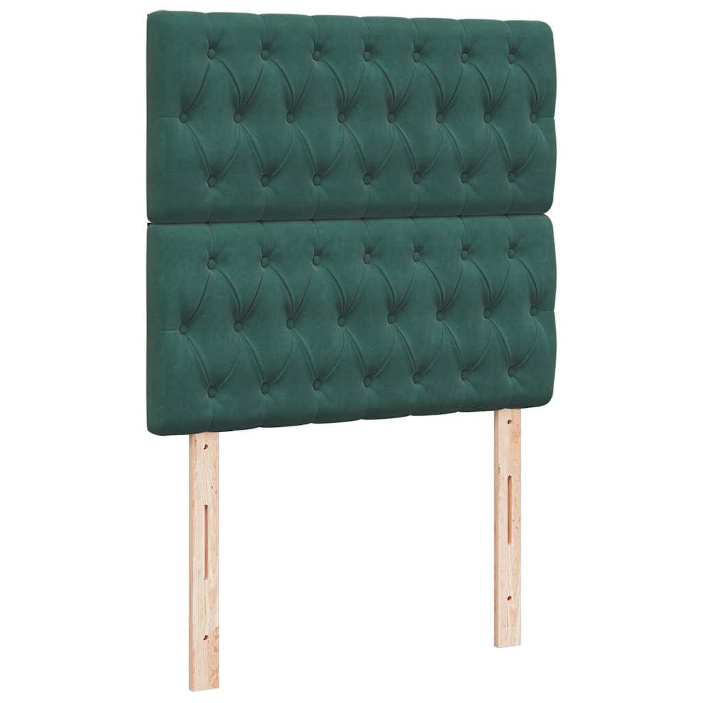 Sommier à lattes de lit et matelas Vert foncé 80x200 cm Velours - XIOS