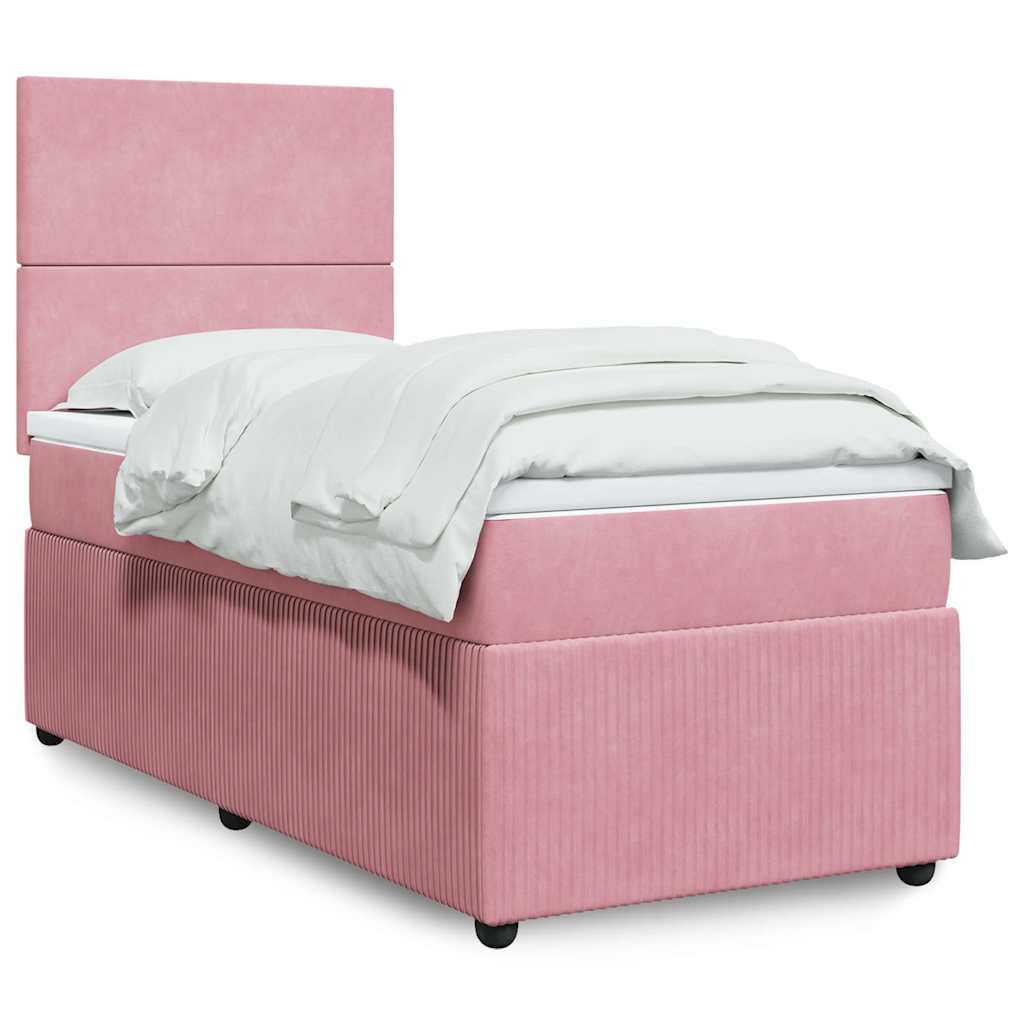 Sommier à lattes de lit avec matelas Rose 90x200 cm Velours - XIOS