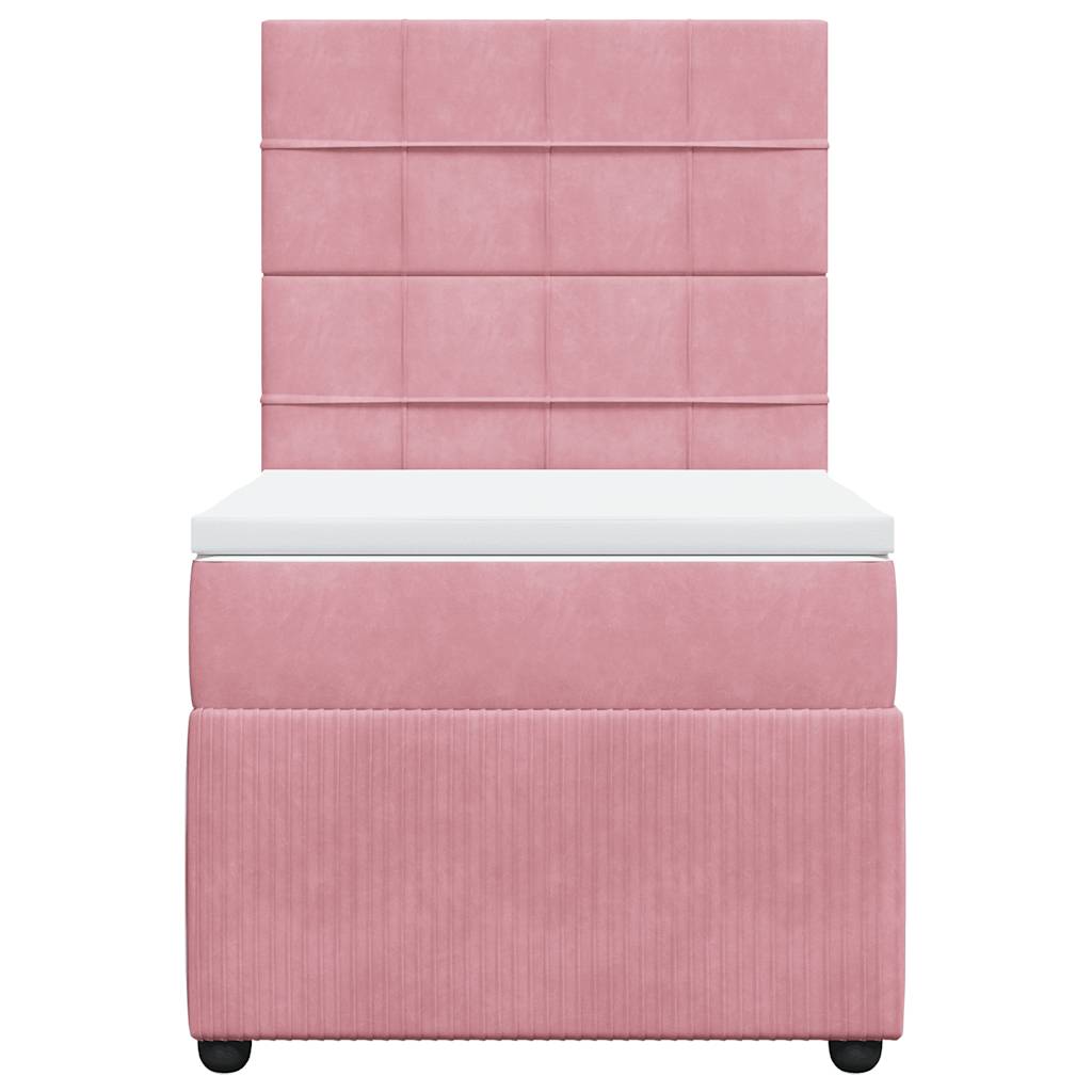 Sommier à lattes de lit avec matelas Rose 90x200 cm Velours - XIOS