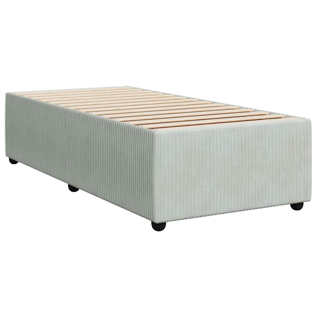 Sommier à lattes de lit et matelas Gris clair 90x200 cm Velours - XIOS