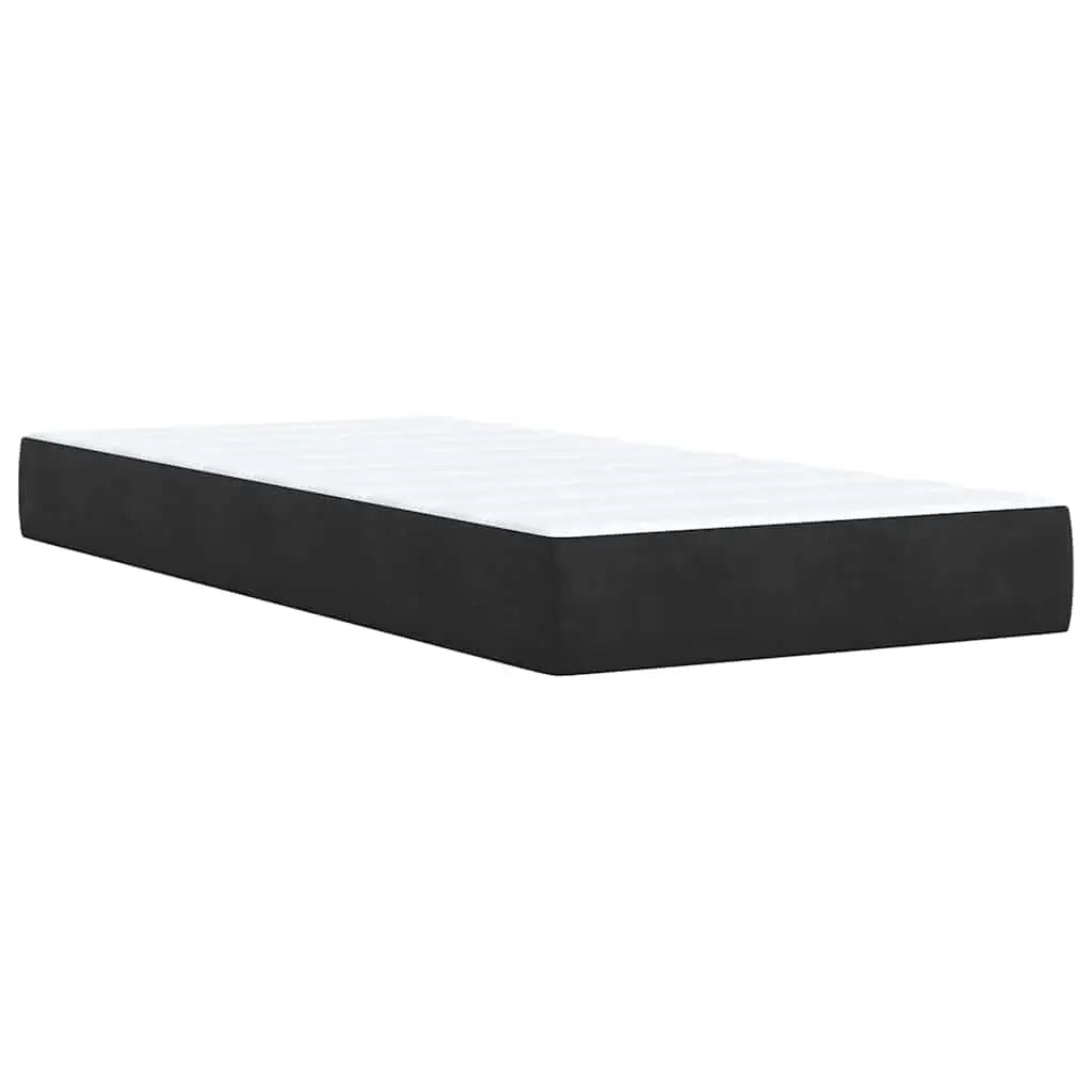 Sommier à lattes de lit avec matelas Noir 90x200 cm Velours - XIOS
