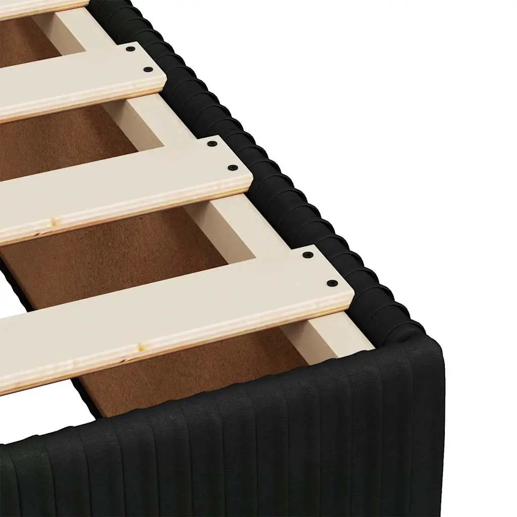 Sommier à lattes de lit avec matelas Noir 90x200 cm Velours - XIOS