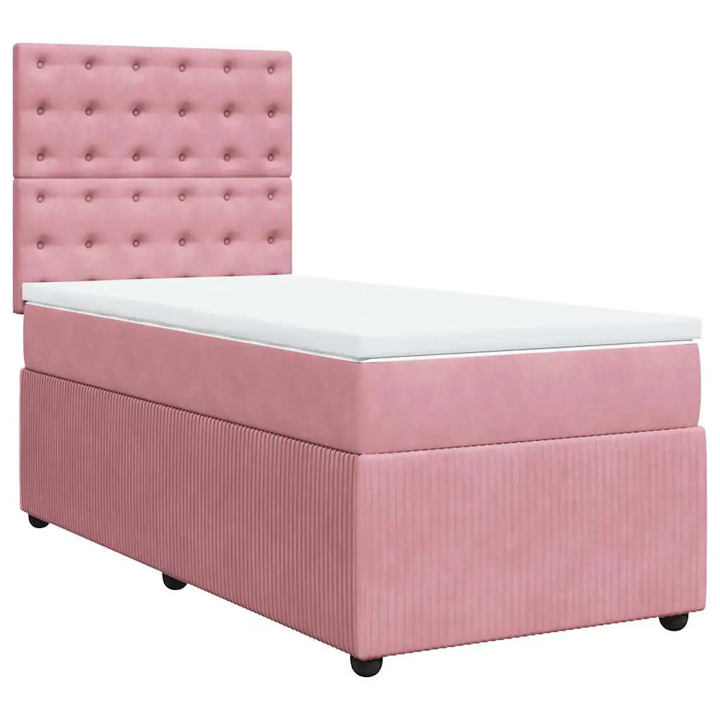 Sommier à lattes de lit avec matelas Rose 90x200 cm Velours - XIOS