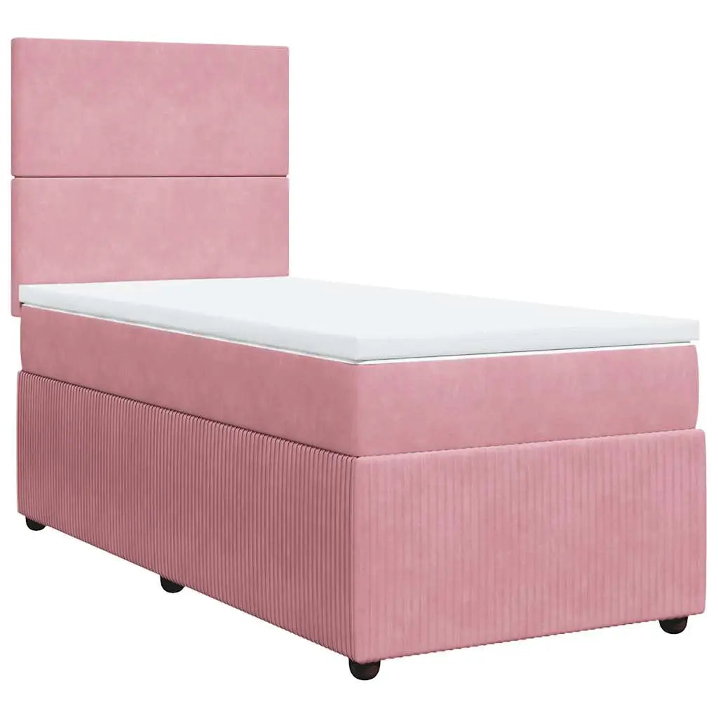 Sommier à lattes de lit avec matelas Rose 100x200 cm Velours - XIOS