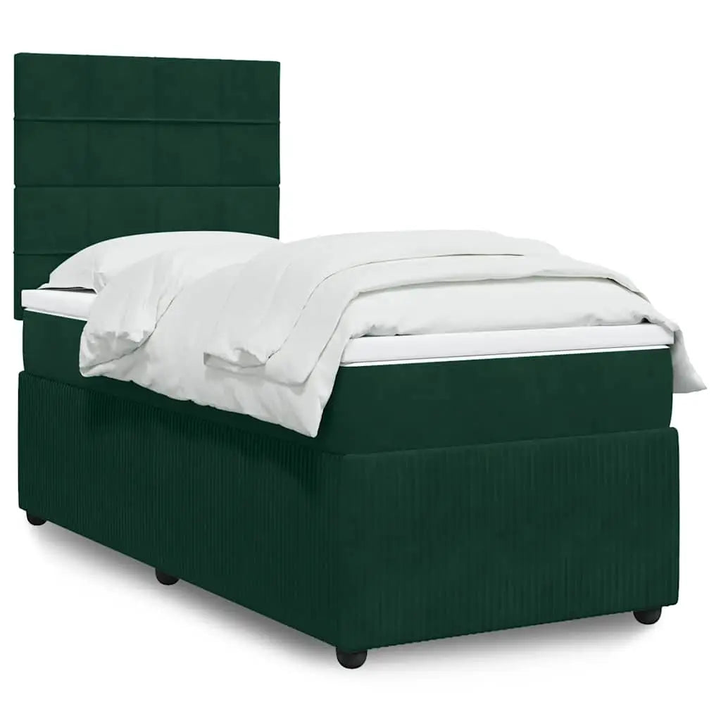 Sommier à lattes de lit avec matelas Vert foncé 100x200 cm - XIOS
