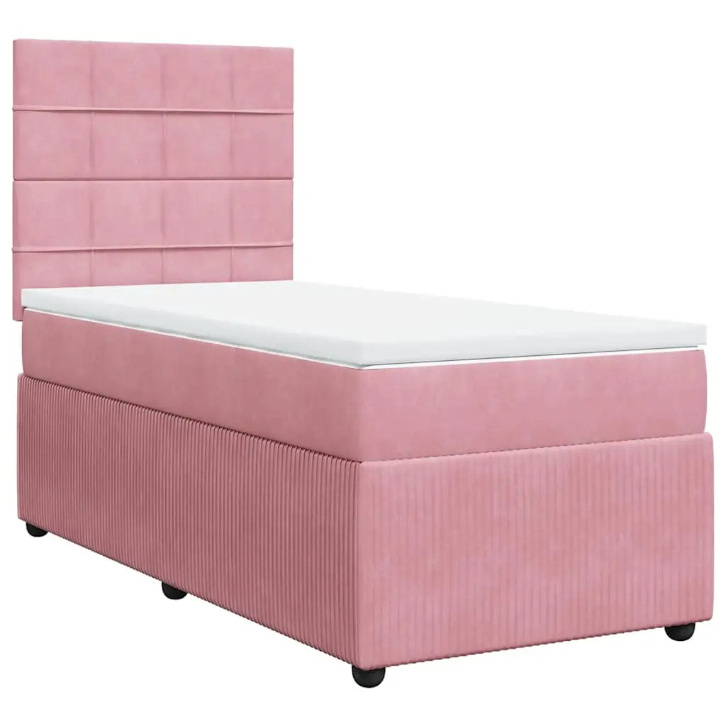 Sommier à lattes de lit avec matelas Rose 100x200 cm Velours - XIOS