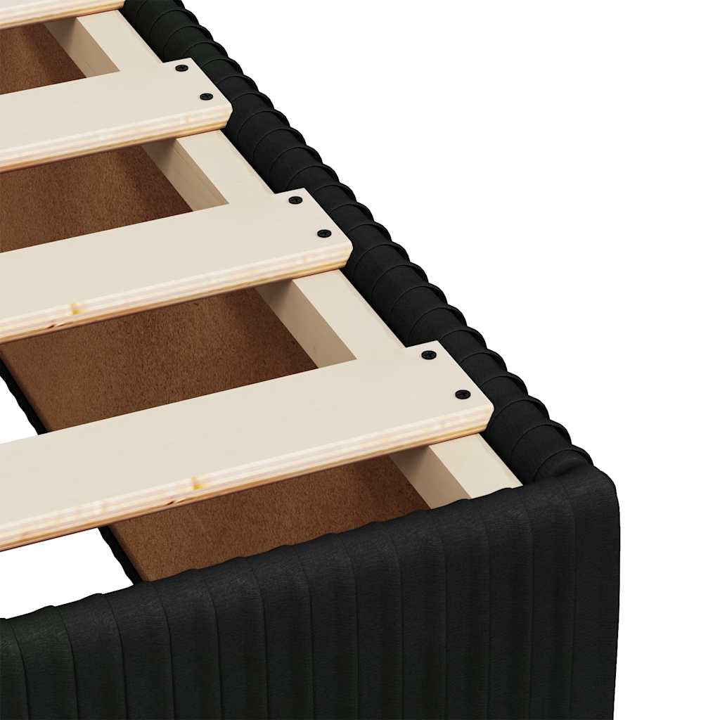 Sommier à lattes de lit avec matelas noir 120x190 cm velours - XIOS