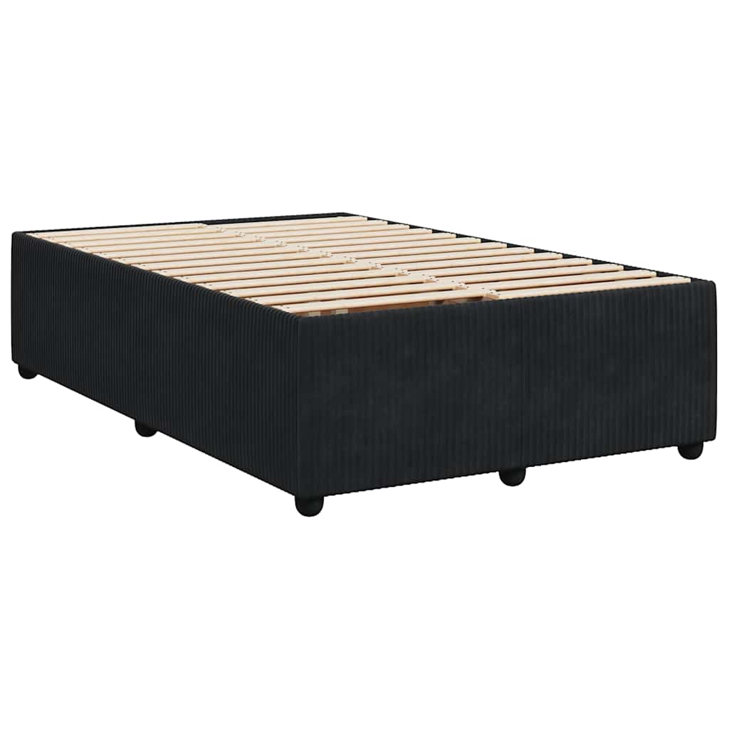 Sommier à lattes de lit avec matelas noir 120x190 cm velours - XIOS