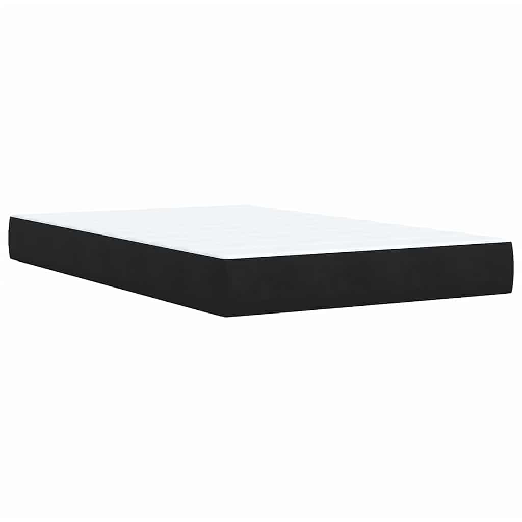 Sommier à lattes de lit avec matelas noir 120x190 cm velours - XIOS