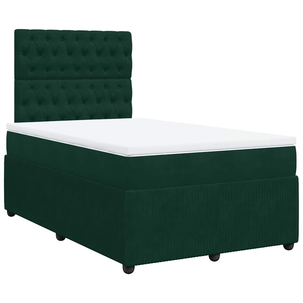 Sommier à lattes de lit avec matelas vert foncé 120x190 cm - XIOS