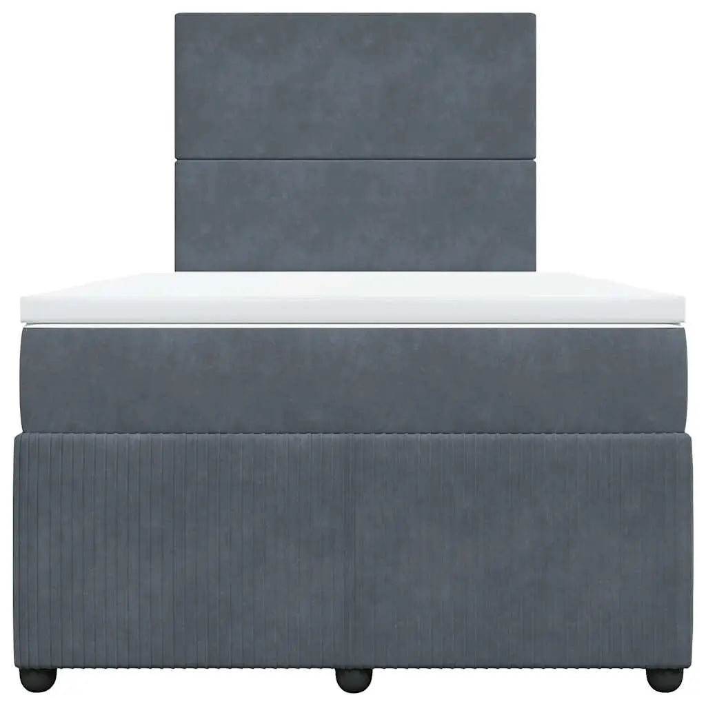 Sommier à lattes de lit et matelas Gris foncé 120x200cm Velours - XIOS