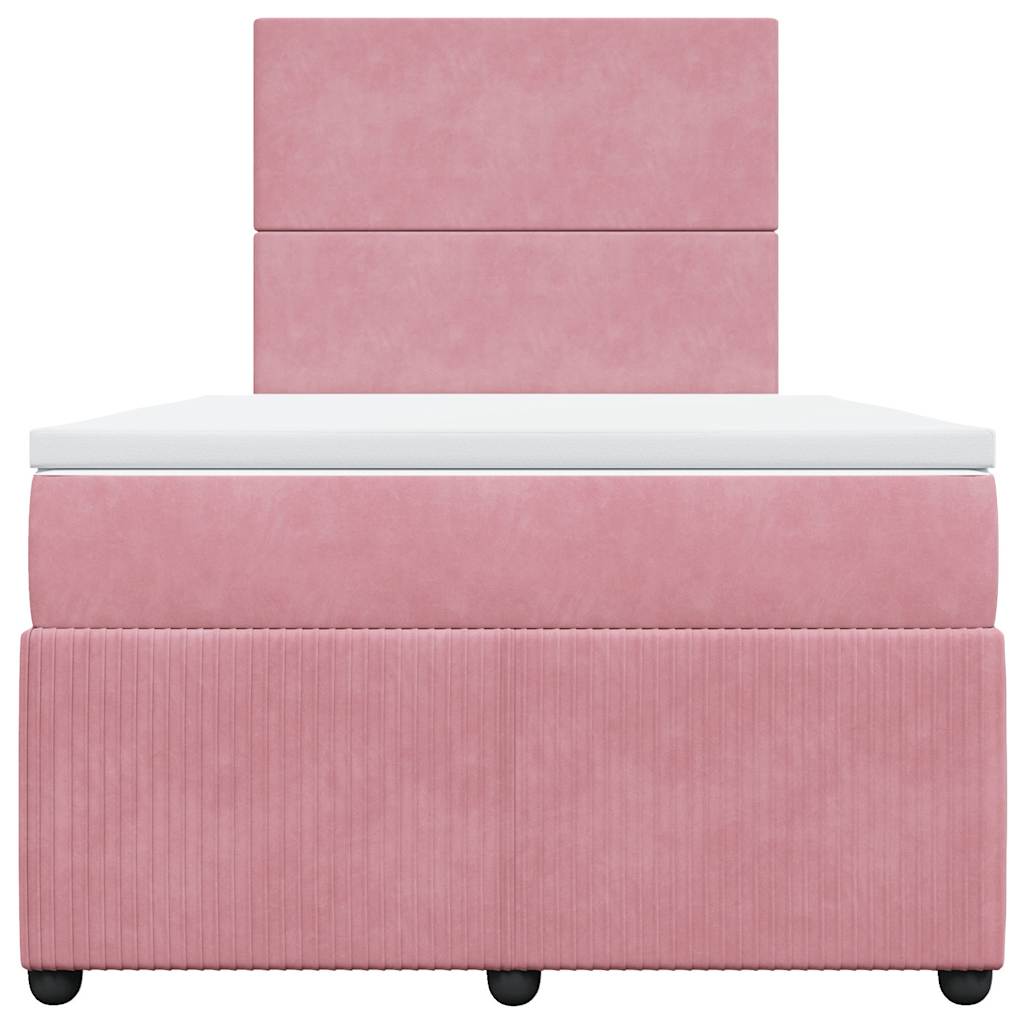Sommier à lattes de lit avec matelas Rose 120x200 cm Velours - XIOS
