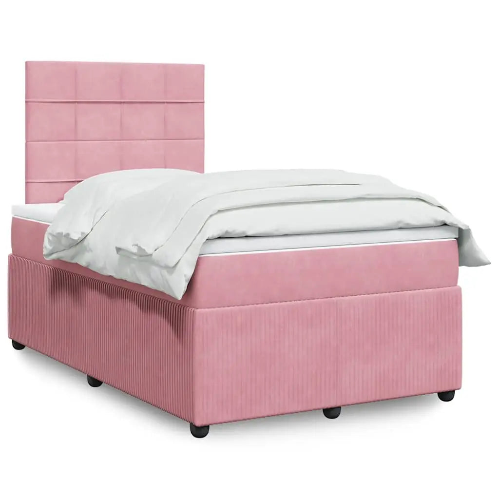 Sommier à lattes de lit avec matelas Rose 120x200 cm Velours - XIOS