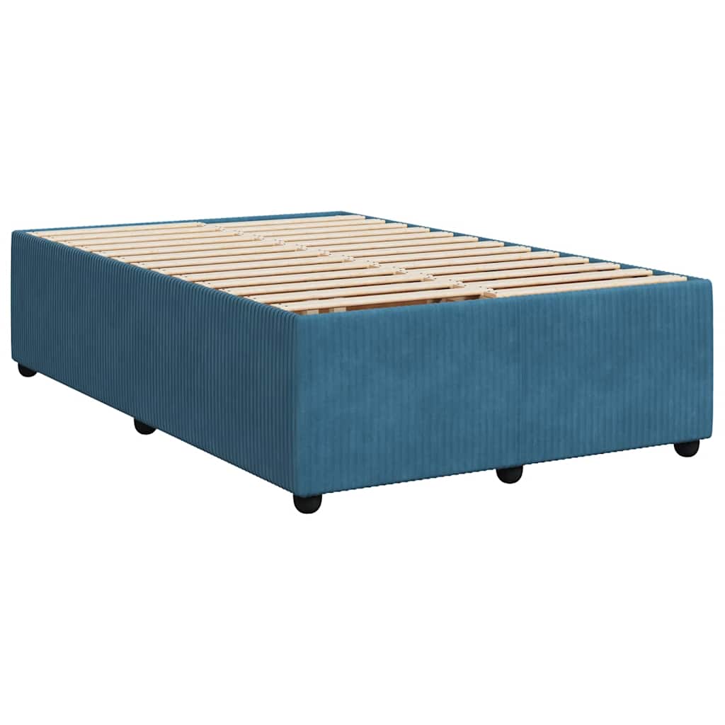 Sommier à lattes de lit et matelas Bleu foncé 120x200cm Velours - XIOS