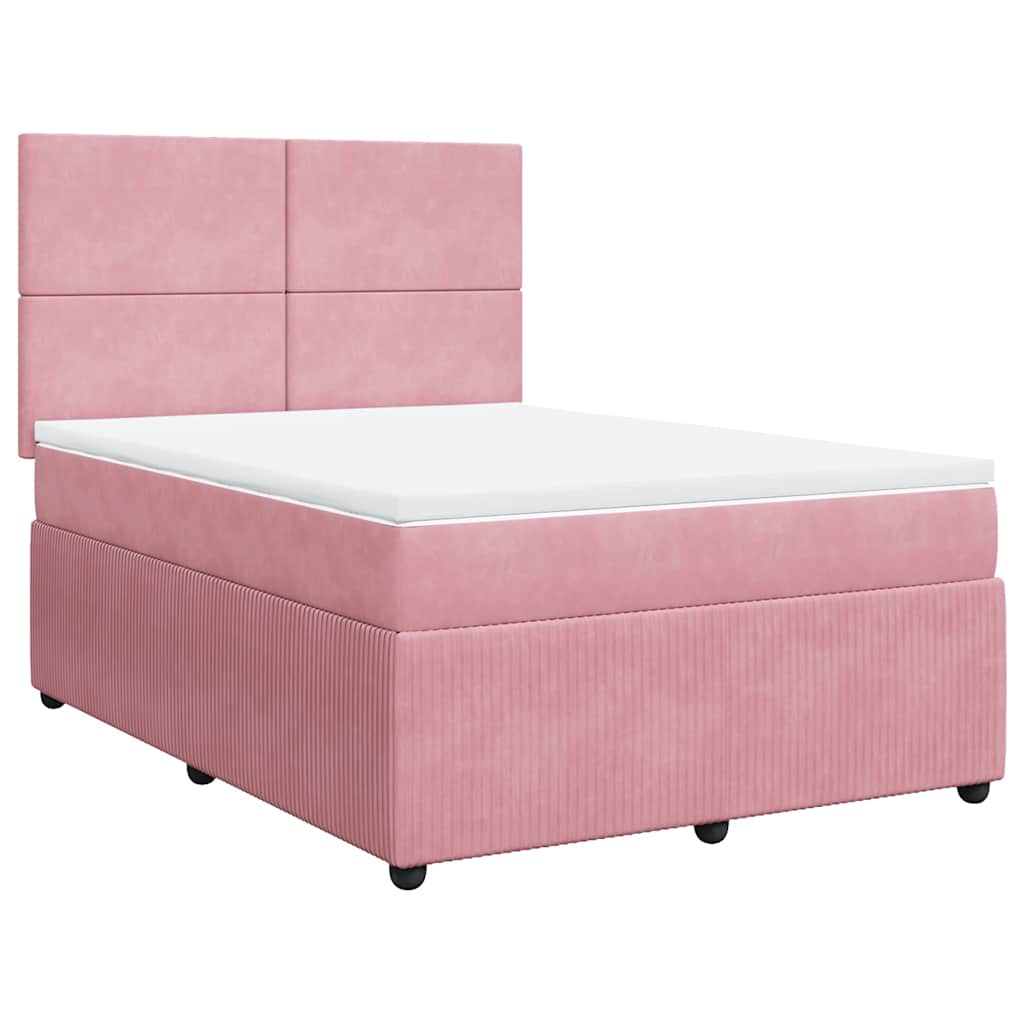 Sommier à lattes de lit avec matelas Rose 140x190 cm Velours - XIOS