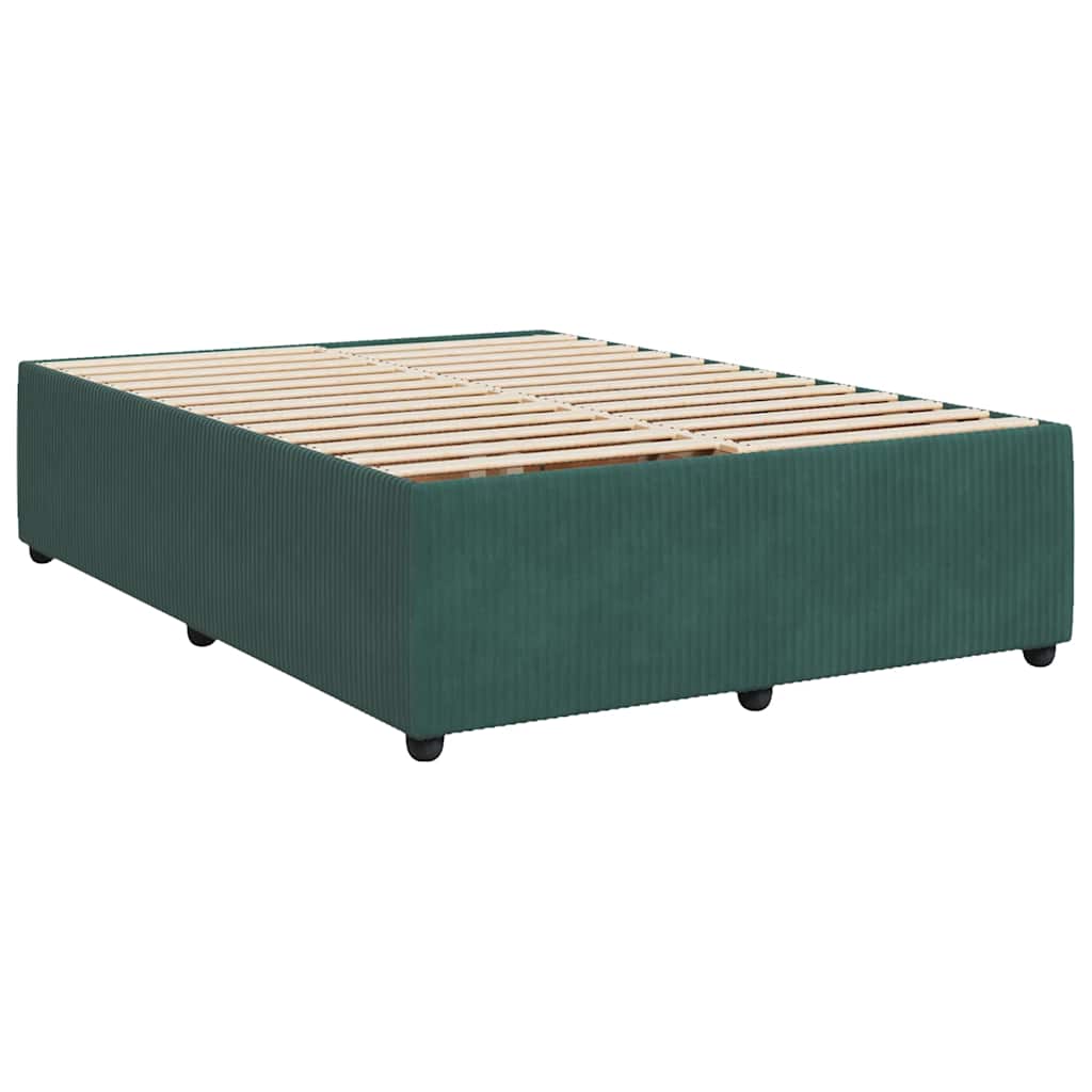 Sommier à lattes de lit et matelas Vert foncé 140x190cm Velours - XIOS