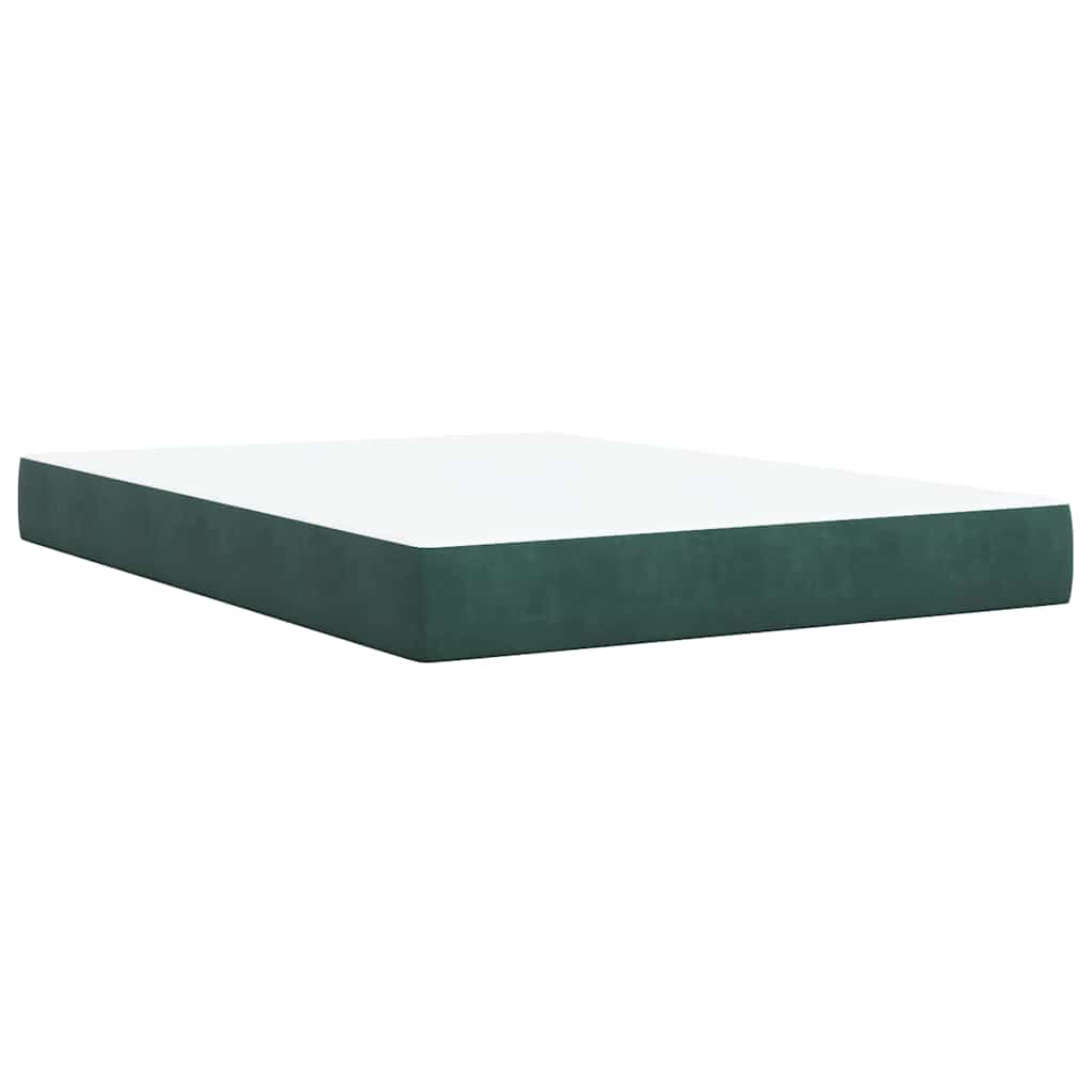 Sommier à lattes de lit et matelas Vert foncé 140x190cm Velours - XIOS