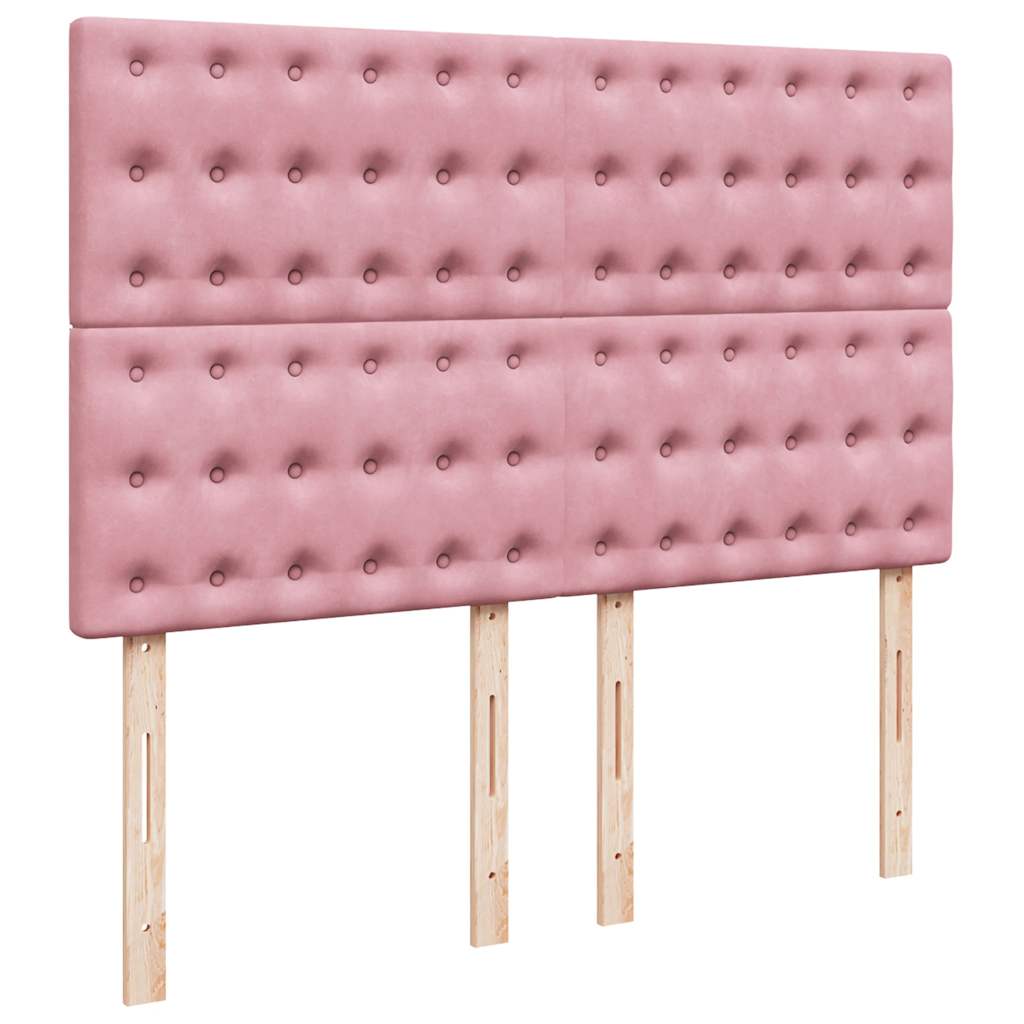 Sommier à lattes de lit avec matelas Rose 140x190 cm Velours - XIOS