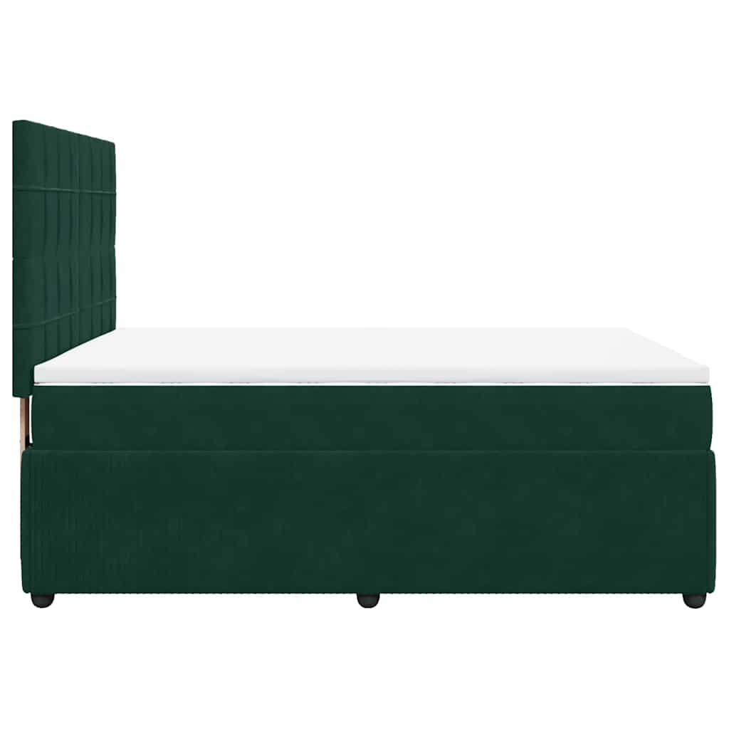 Sommier à lattes de lit et matelas Vert foncé 140x200cm Velours - XIOS
