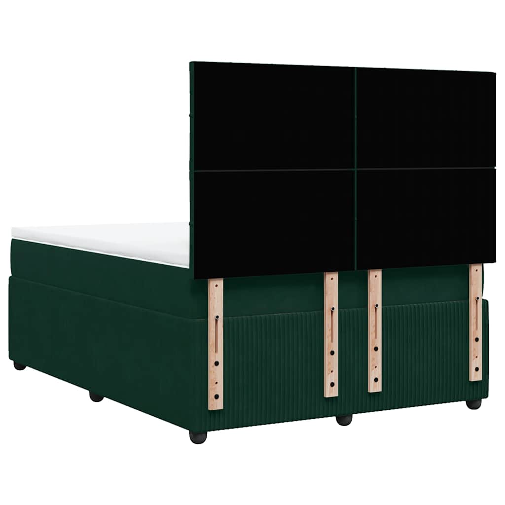 Sommier à lattes de lit et matelas Vert foncé 140x200cm Velours - XIOS