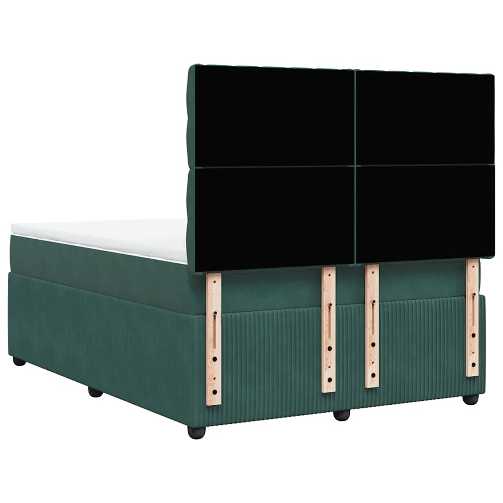 Sommier à lattes de lit et matelas Vert foncé 140x200cm Velours - XIOS