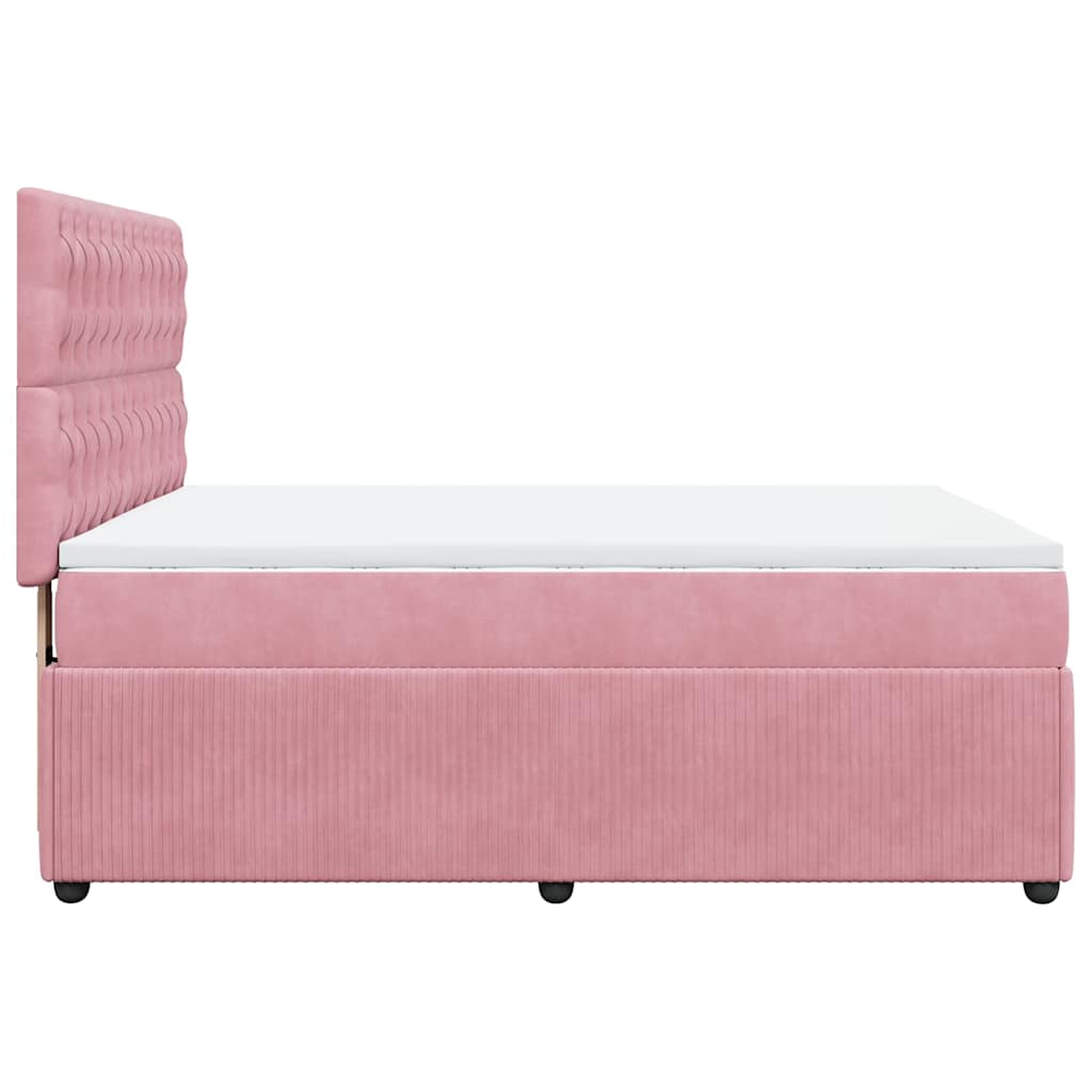 Sommier à lattes de lit avec matelas Rose 140x200 cm Velours - XIOS