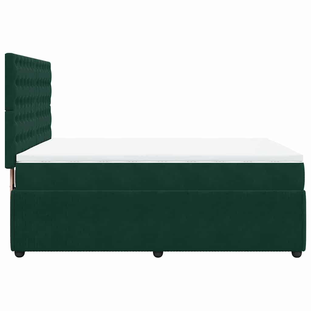 Sommier à lattes de lit et matelas Vert foncé 140x200cm Velours - XIOS