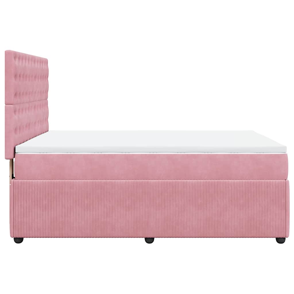 Sommier à lattes de lit avec matelas Rose 140x200 cm Velours - XIOS