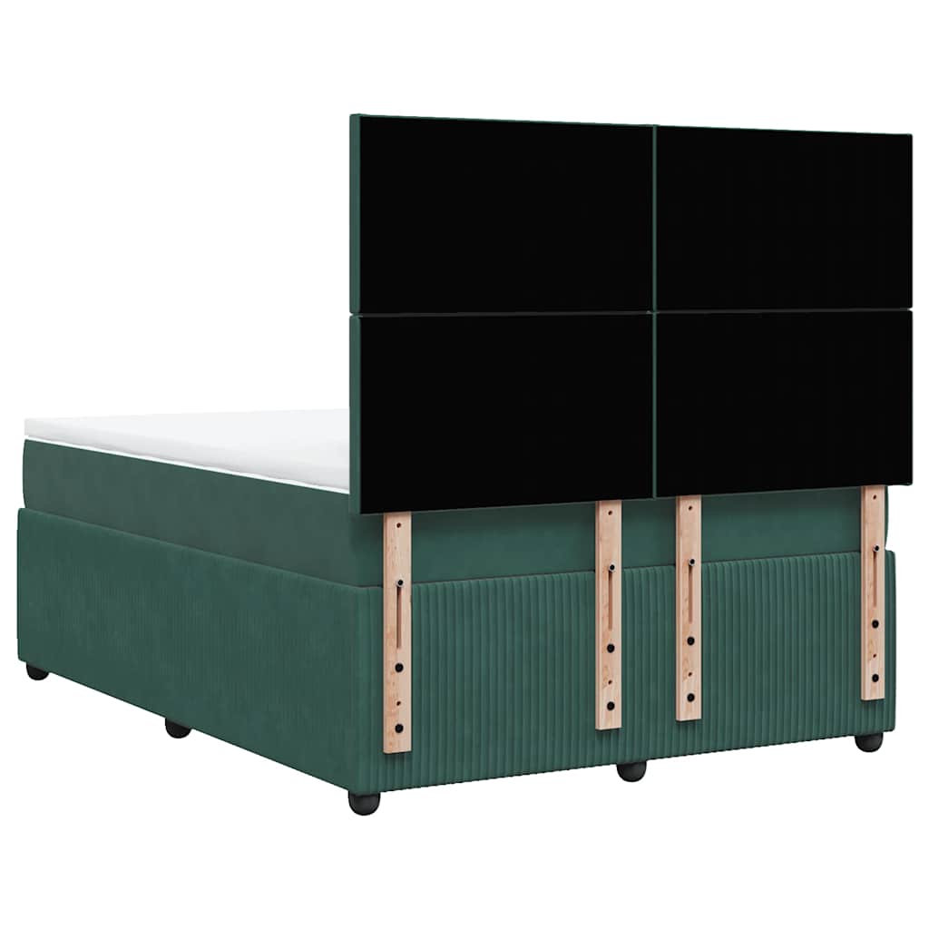 Sommier à lattes de lit et matelas Vert foncé 160x200cm Velours - XIOS