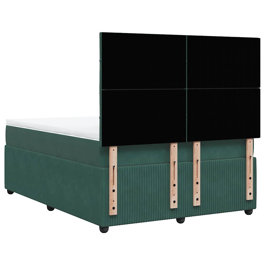 Sommier à lattes de lit et matelas Vert foncé 160x200cm Velours - XIOS