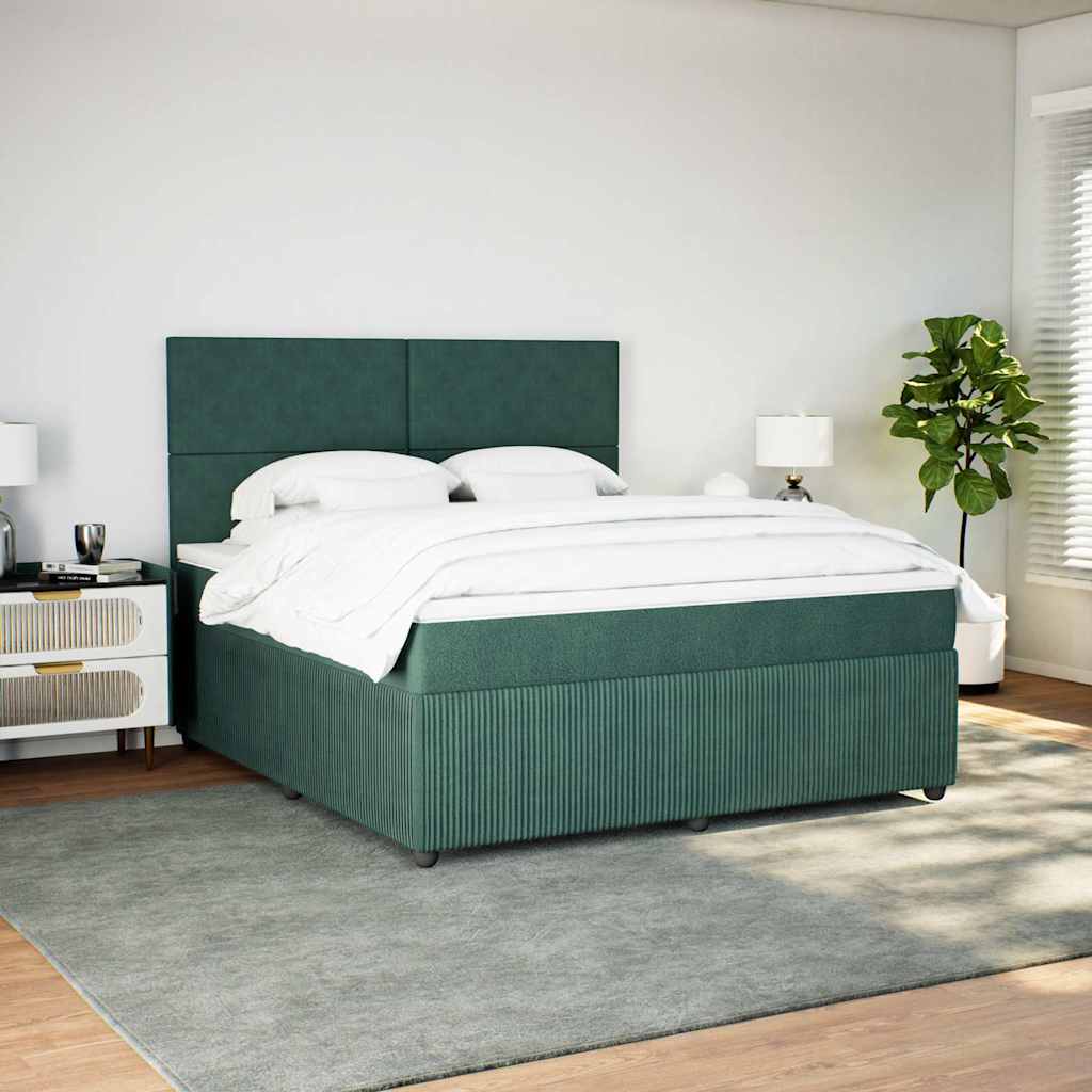 Sommier à lattes de lit et matelas Vert foncé 180x200cm Velours - XIOS