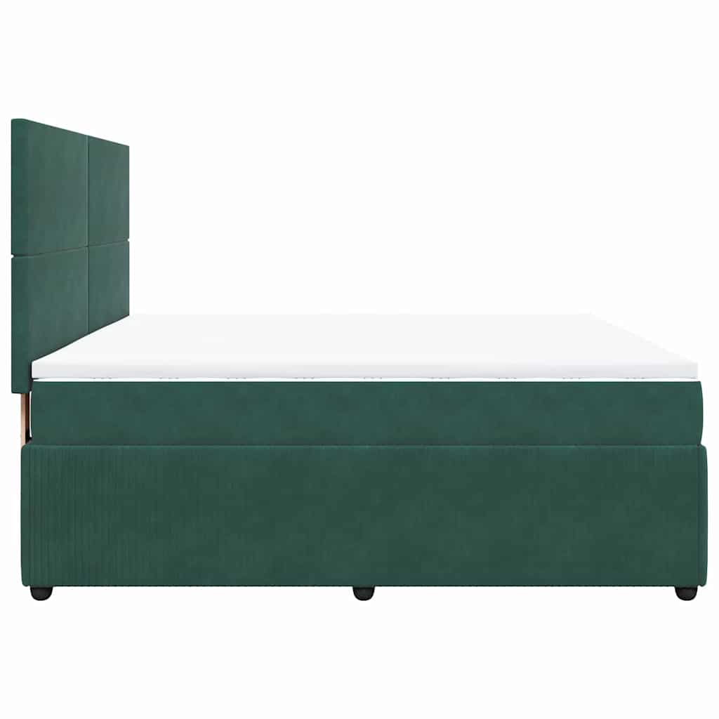 Sommier à lattes de lit et matelas Vert foncé 180x200cm Velours - XIOS