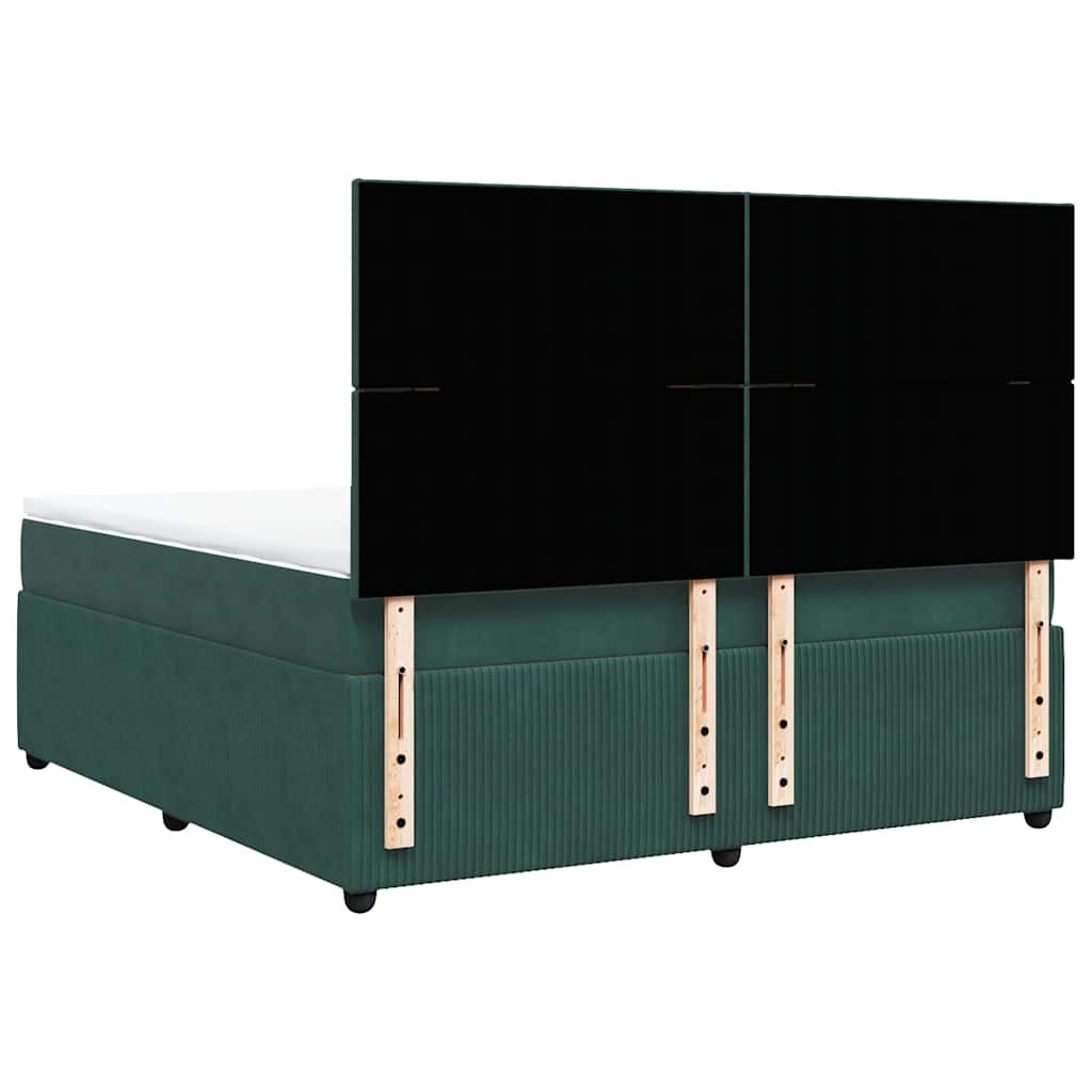 Sommier à lattes de lit et matelas Vert foncé 180x200cm Velours - XIOS