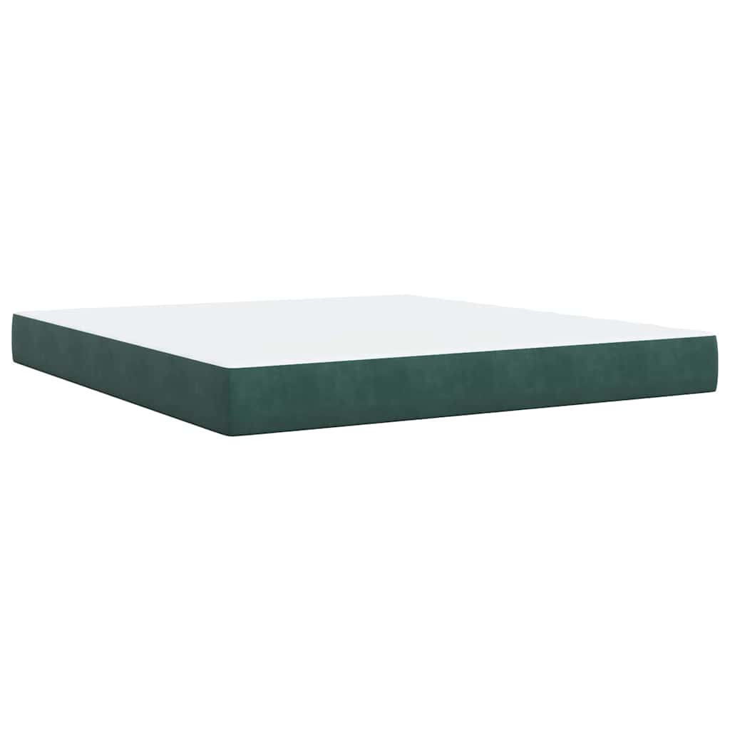 Sommier à lattes de lit et matelas Vert foncé 180x200cm Velours - XIOS