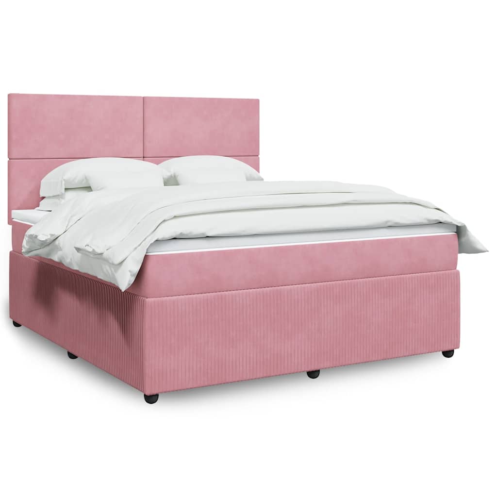 Sommier à lattes de lit avec matelas Rose 180x200 cm Velours - XIOS