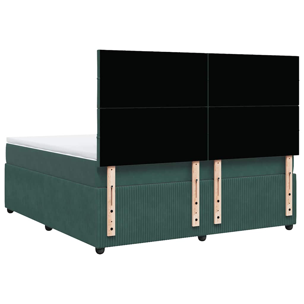Sommier à lattes de lit et matelas Vert foncé 180x200cm Velours - XIOS