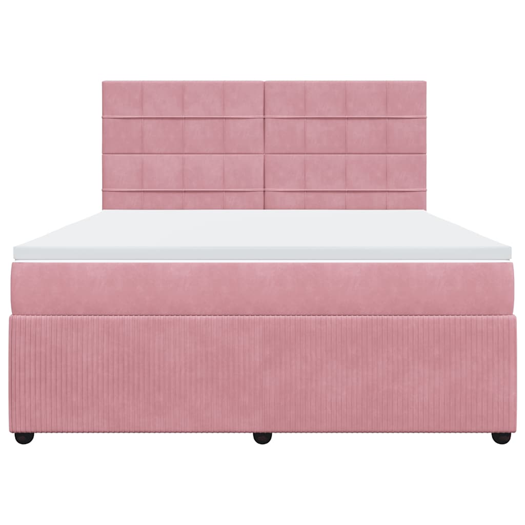 Sommier à lattes de lit avec matelas Rose 180x200 cm Velours - XIOS