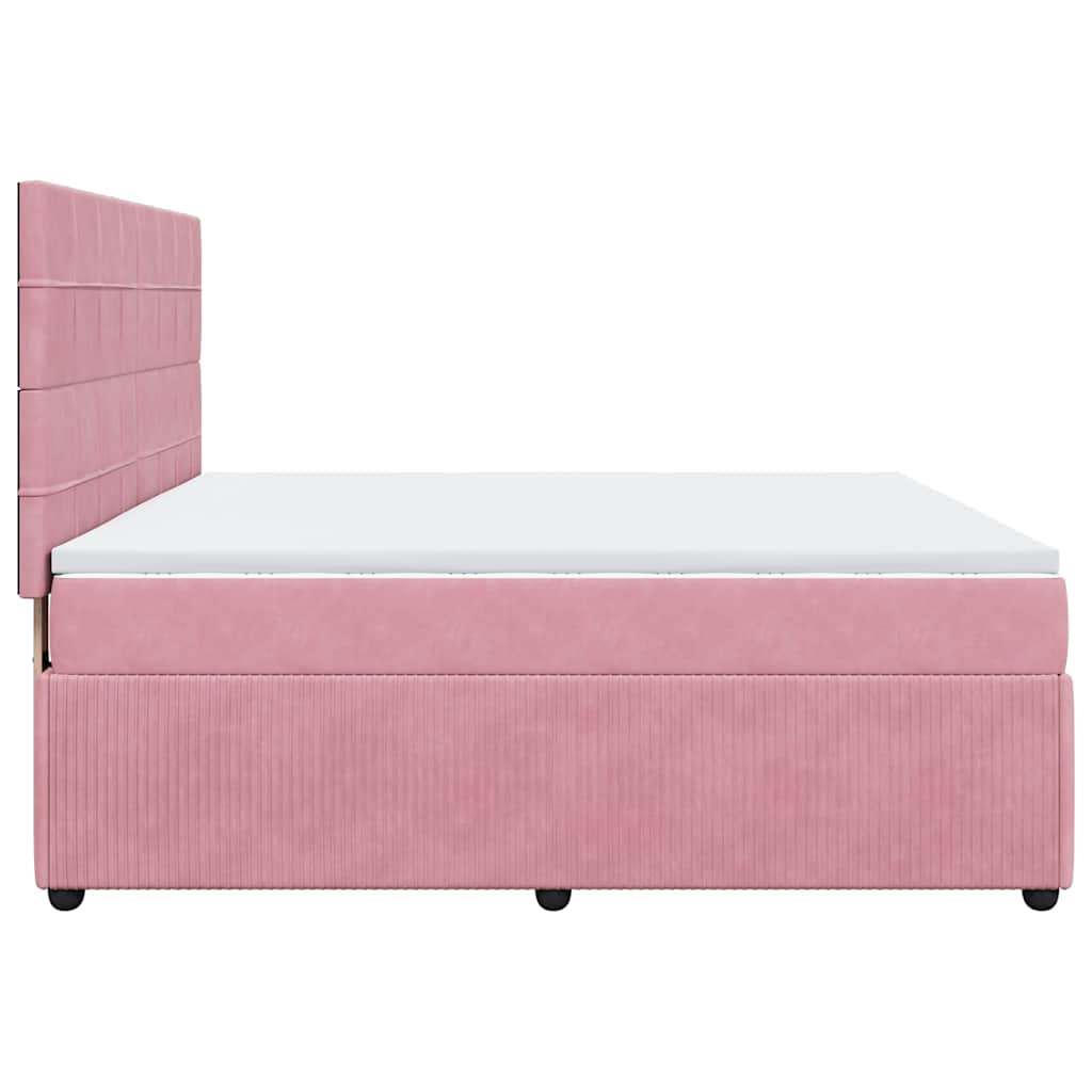 Sommier à lattes de lit avec matelas Rose 180x200 cm Velours - XIOS