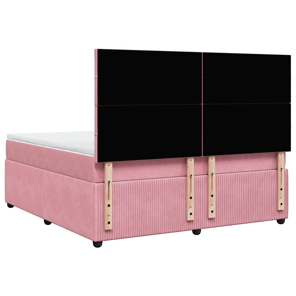 Sommier à lattes de lit avec matelas Rose 180x200 cm Velours - XIOS