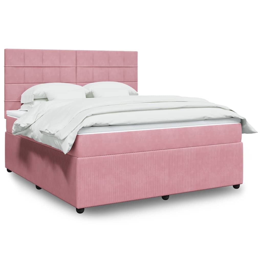 Sommier à lattes de lit avec matelas Rose 180x200 cm Velours - XIOS