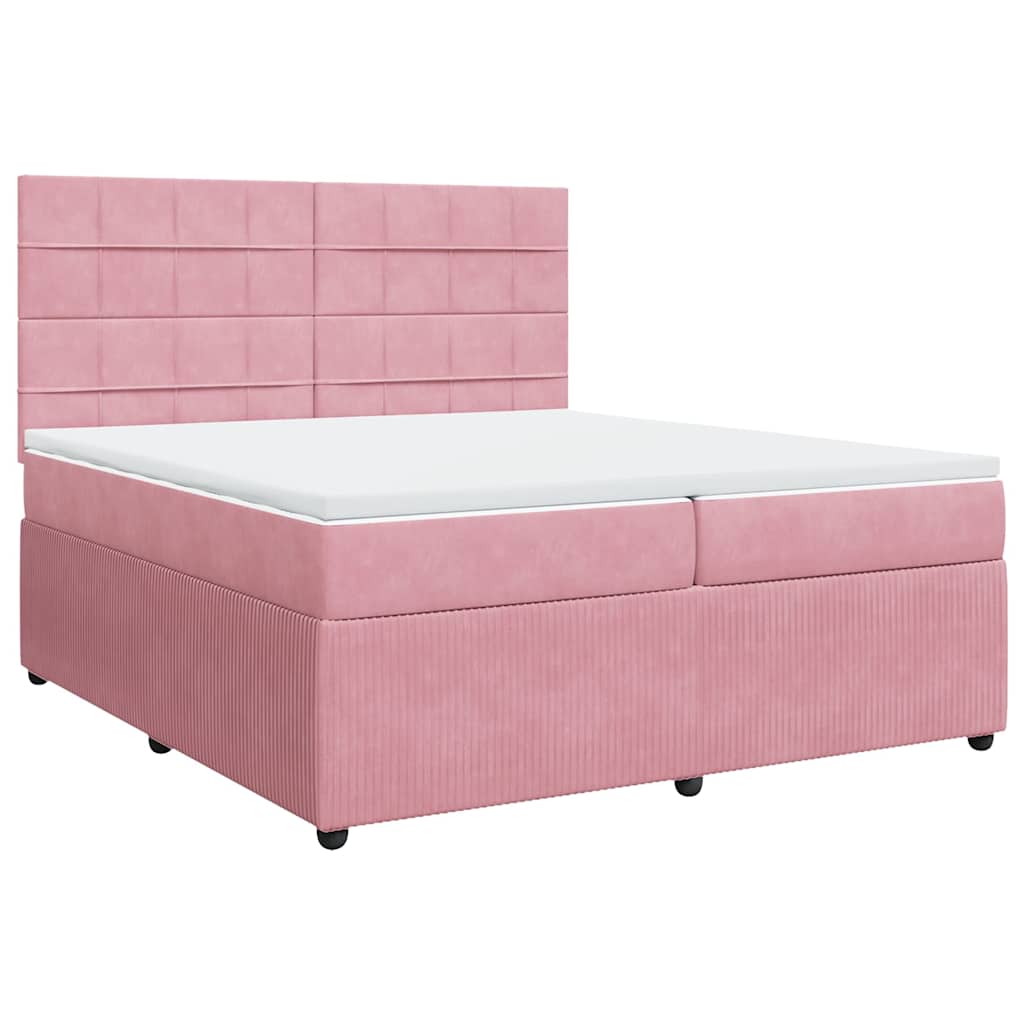 Sommier à lattes de lit avec matelas Rose 200x200 cm Velours - XIOS