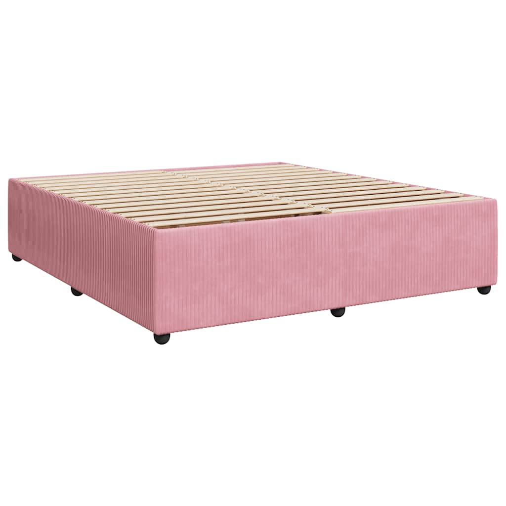 Sommier à lattes de lit avec matelas Rose 200x200 cm Velours - XIOS