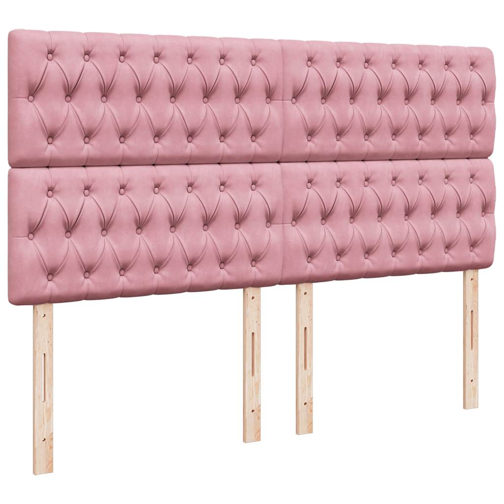 Sommier à lattes de lit avec matelas Rose 200x200 cm Velours - XIOS