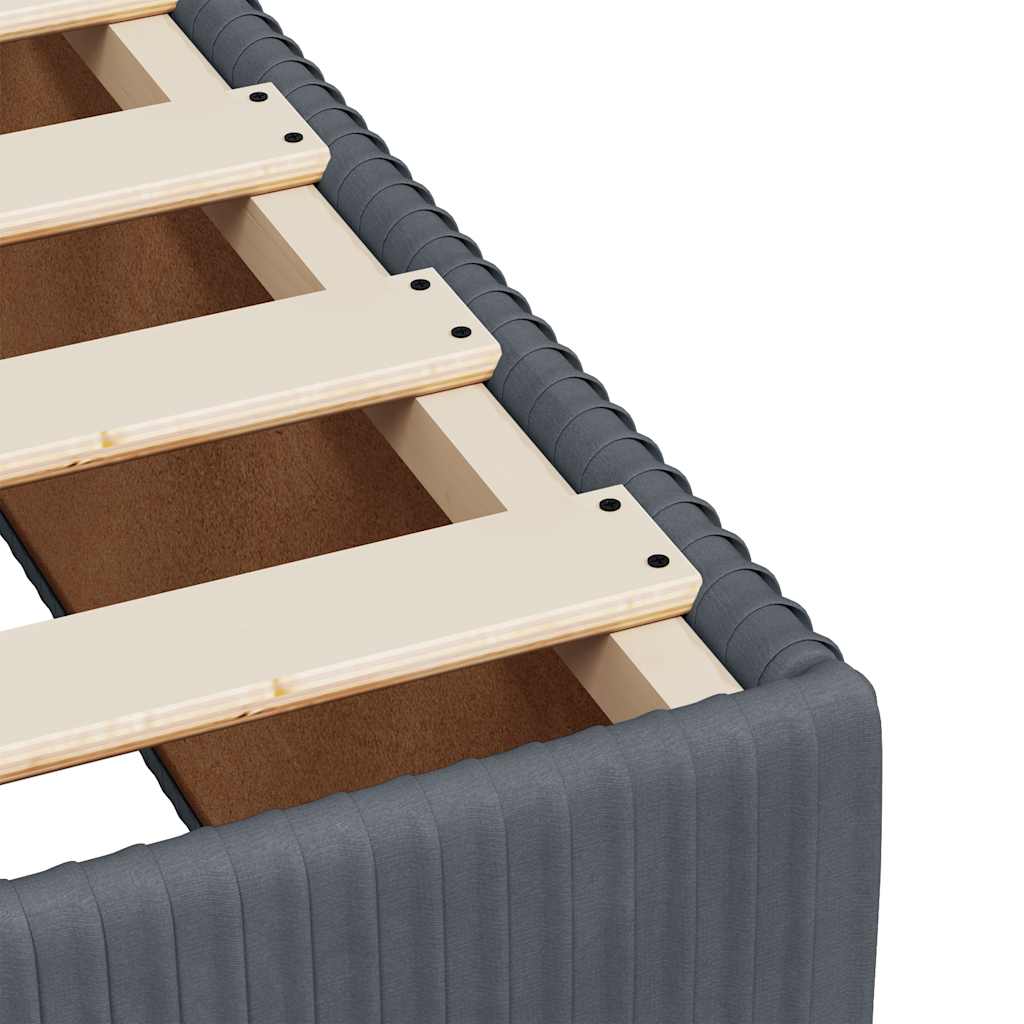 Sommier à lattes de lit et matelas Gris foncé 200x200cm Velours - XIOS