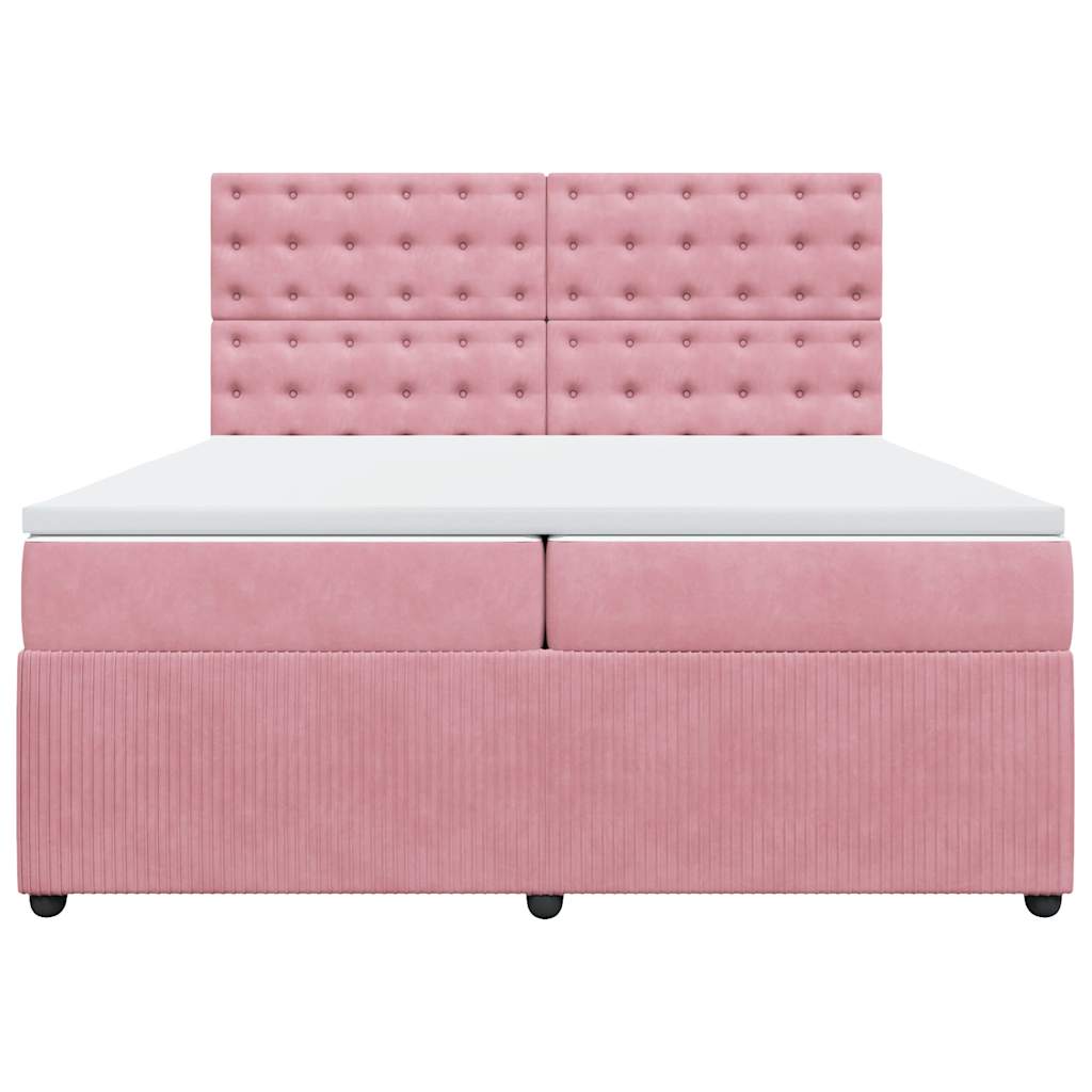Sommier à lattes de lit avec matelas Rose 200x200 cm Velours - XIOS