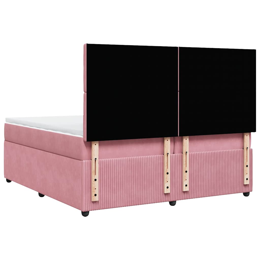 Sommier à lattes de lit avec matelas Rose 200x200 cm Velours - XIOS