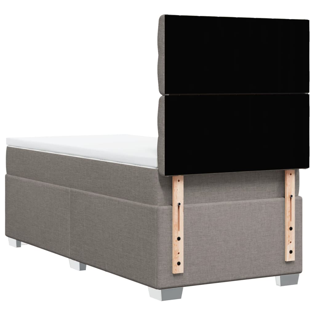 Sommier à lattes de lit avec matelas Taupe 80x200 cm Tissu